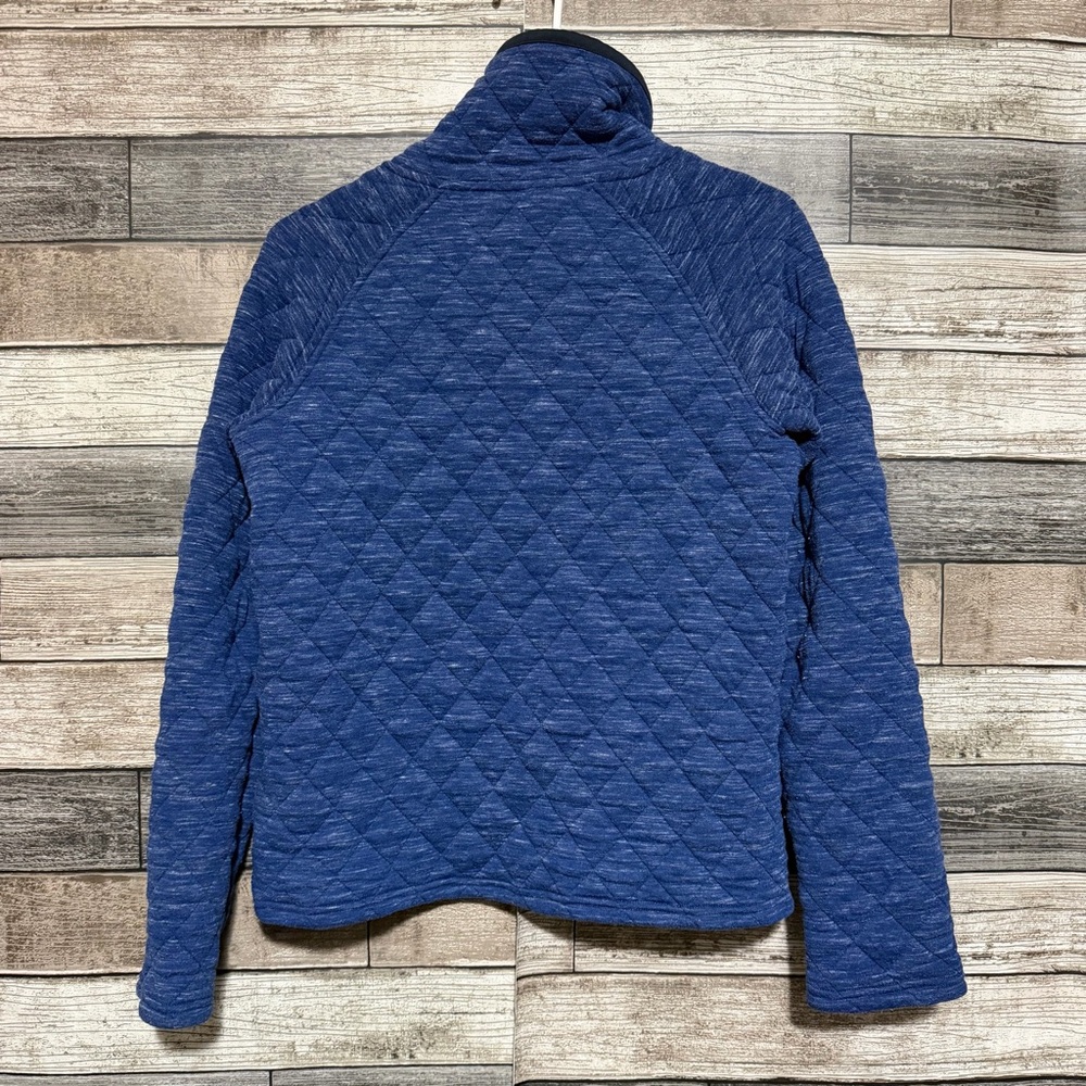 Oiselle Quilted Pullover Women’s M Blue Snap Button Casual (READ) - Picture 4 of 7